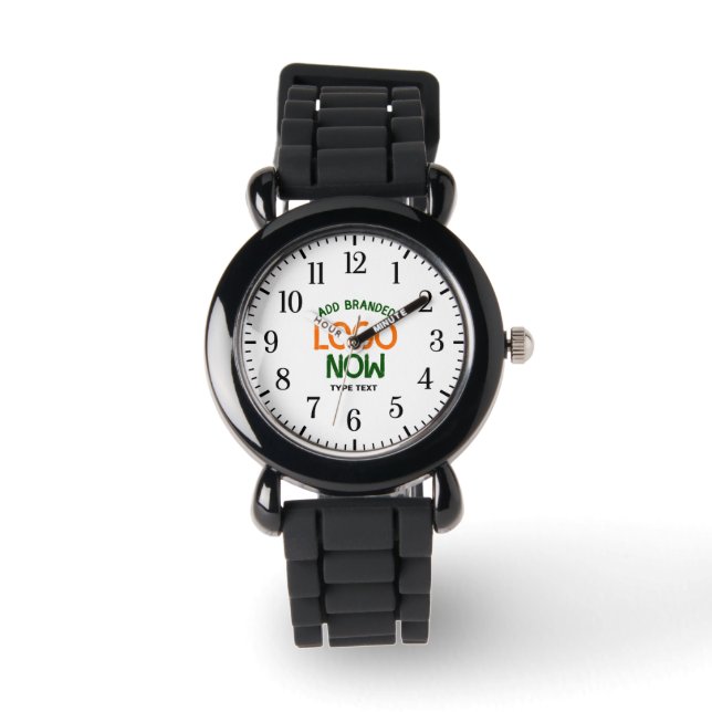 SIMPLE CONTEMPORARY CLEAN BLACK FASHIONABLE CLIENT WATCH (Front)