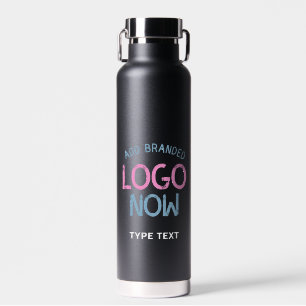 SIMPLE CONTEMPORARY CLEAN BLACK FASHIONABLE CLIENT WATER BOTTLE