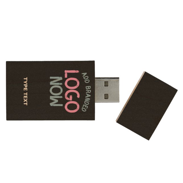 SIMPLE CONTEMPORARY CLEAN BLACK FASHIONABLE CLIENT WOOD FLASH DRIVE (Opened)