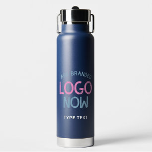 SIMPLE CONTEMPORARY CLEAN NAVY BLUE FASHION CLIENT WATER BOTTLE