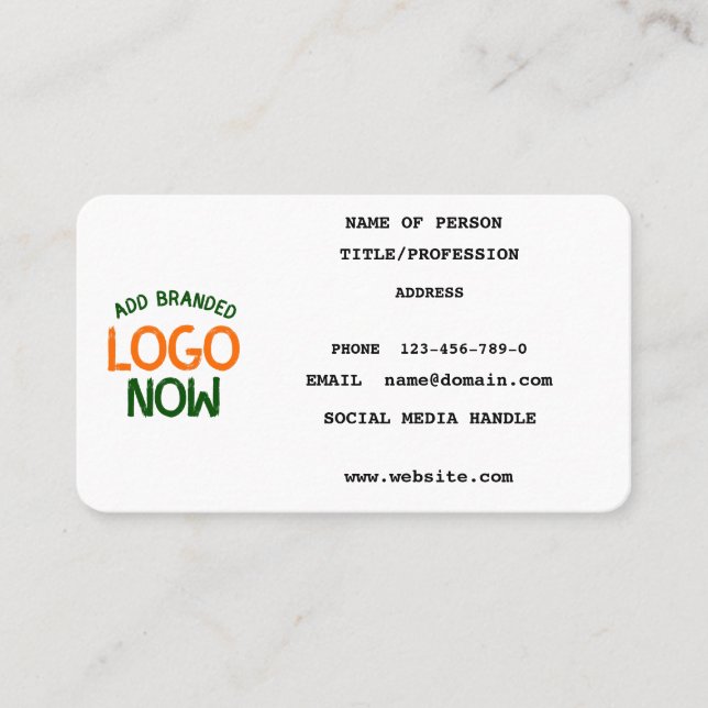 SIMPLE CONTEMPORARY CLEAN WHITE FASHIONABLE CLIENT CALLING CARD (Front)