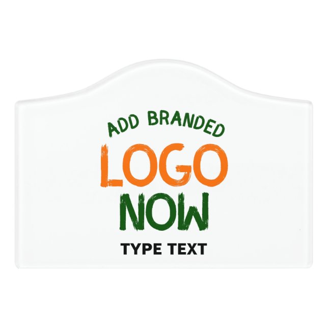 SIMPLE CONTEMPORARY CLEAN WHITE FASHIONABLE CLIENT DOOR SIGN (Small Crest Front)