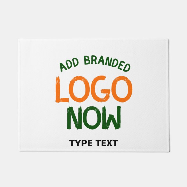 SIMPLE CONTEMPORARY CLEAN WHITE FASHIONABLE CLIENT DOORMAT (Front)