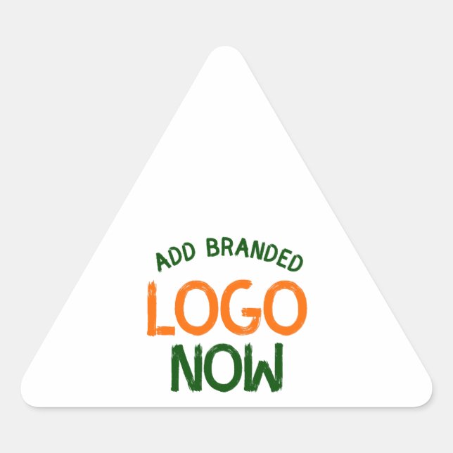SIMPLE CONTEMPORARY CLEAN WHITE FASHIONABLE CLIENT TRIANGLE STICKER (Front)