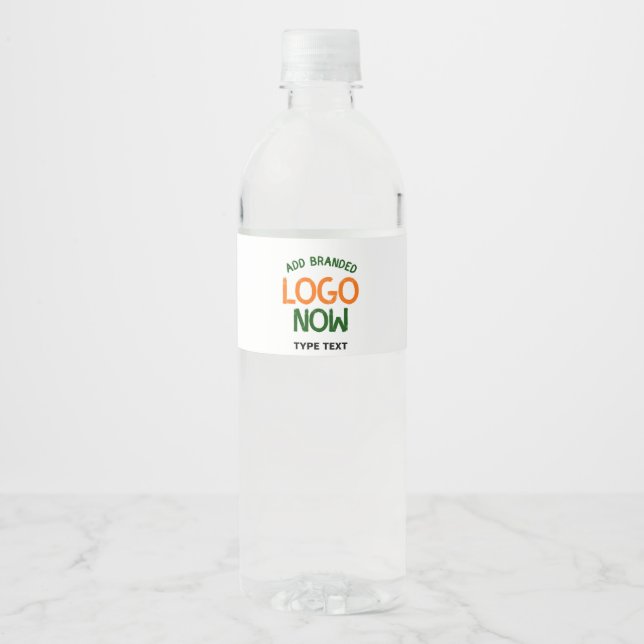 SIMPLE CONTEMPORARY CLEAN WHITE FASHIONABLE CLIENT WATER BOTTLE LABEL (Front)