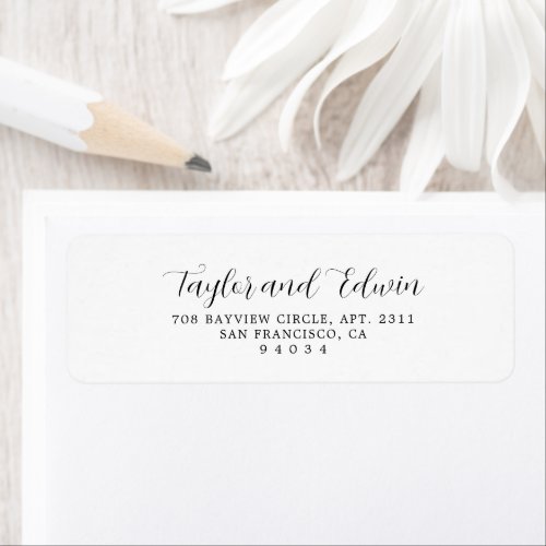 Simple Contemporary Modern Return Address Label