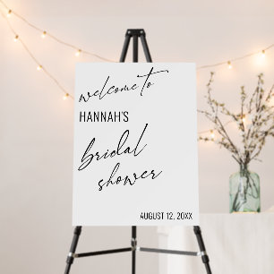 Simple Contemporary Typography Bridal Shower Foam Board