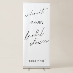 Simple Contemporary Typography Bridal Shower Retractable Banner