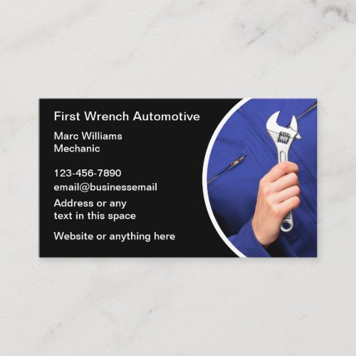 Simple Cool Automotive Business Cards Template