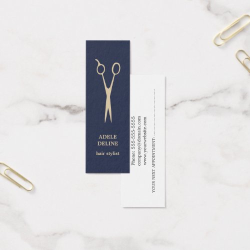 Simple Cool Blue Hair Stylist Appointment Card