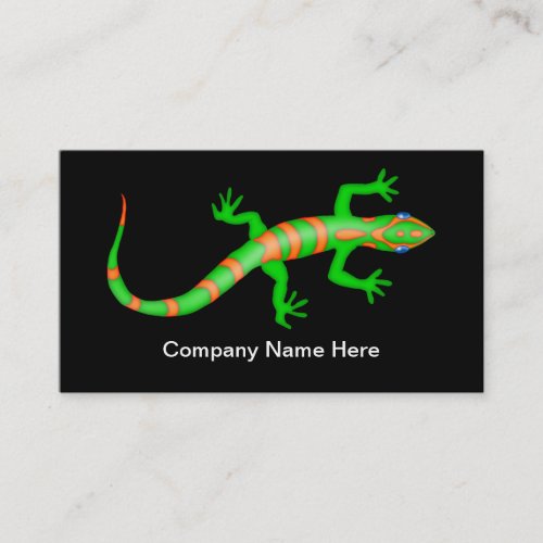 Simple Cool Gecko Lizard Business Cards