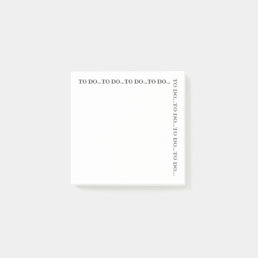 Simple Cool Grey White To do list Post-it Notes