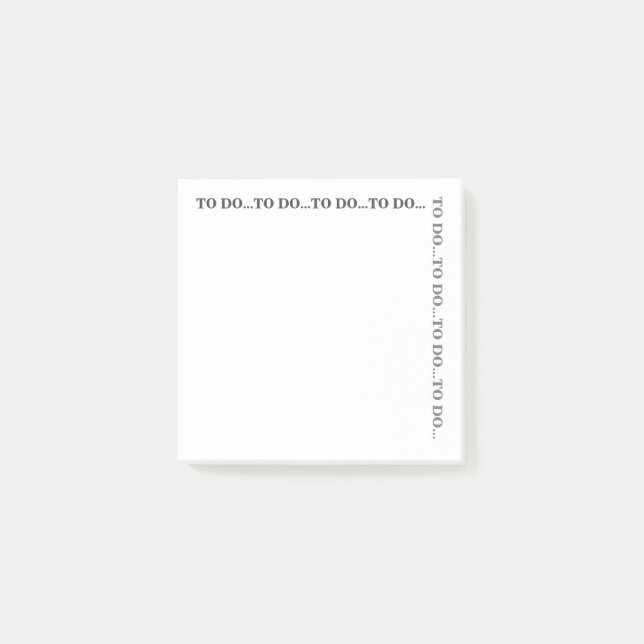 Simple Cool Grey White To do list Post-it Notes (Front)