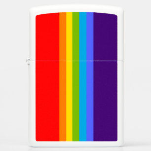 Simple Cool Modern Classy Chic Rainbow Elegant Gay Zippo Lighter