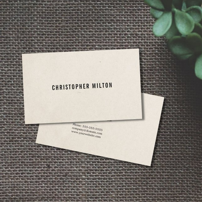 Simple Cool Paper Texture Consultant Business Card (Creator Uploaded)