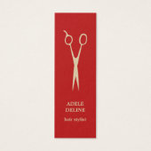 Simple Cool Red Hair Stylist Appointment Card (Front)