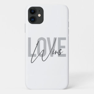 Simple, cool, urban, trendy, modern Love Wins iPhone 11 Case