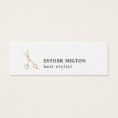 Simple Cool White Hair Stylist Appointment Card (Front)