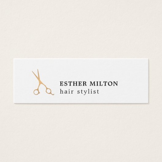Simple Cool White Hair Stylist Appointment Card (Front)