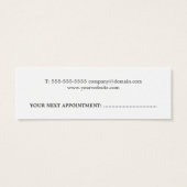 Simple Cool White Hair Stylist Appointment Card (Back)