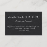 [ Thumbnail: Simple Corporate Counsel Business Card ]