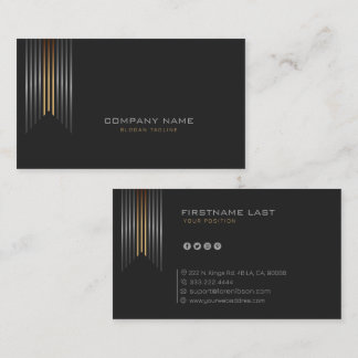 Simple corporate design with stripes design accent business card