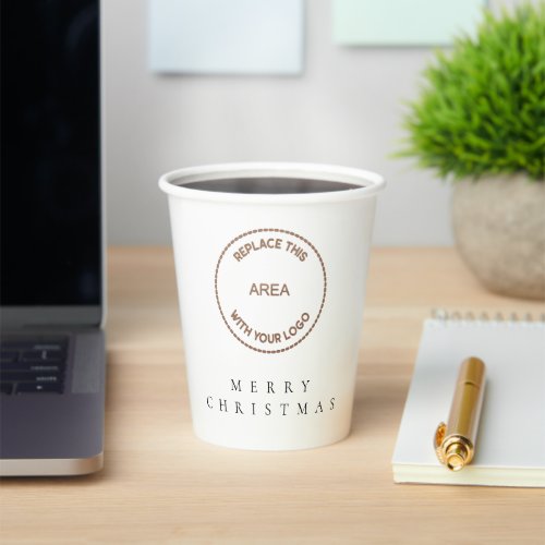 Simple Corporate Logo Merry Christmas Paper Cups