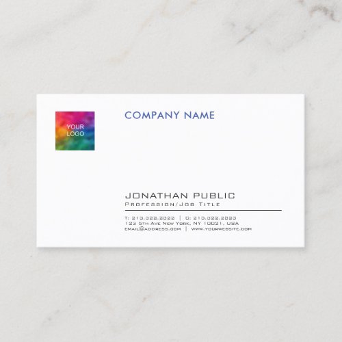 Simple Corporate Template Add Logo Create Your Own Business Card