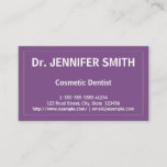 [ Thumbnail: Simple Cosmetic Dentist Business Card ]