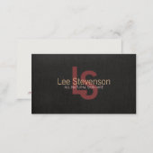 Simple Cosmetology Natural Beauty Black Linen Look Business Card (Front/Back)
