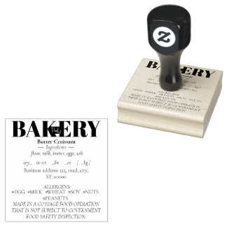 Simple Cottage Food Law Rubber Stamp