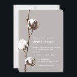 Simple Cotton Minimalist Floral Watercolor Wedding Invitation<br><div class="desc">Can be fully customized to suit your needs.
© Gorjo Designs via Zazzle. 

// Need help customizing your design? Got other ideas? Feel free to contact me directly</div>