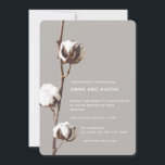 Simple Cotton Minimalist Floral Watercolor Wedding Invitation<br><div class="desc">Can be fully customized to suit your needs.
© Gorjo Designs via Zazzle. 

// Need help customizing your design? Got other ideas? Feel free to contact me directly</div>