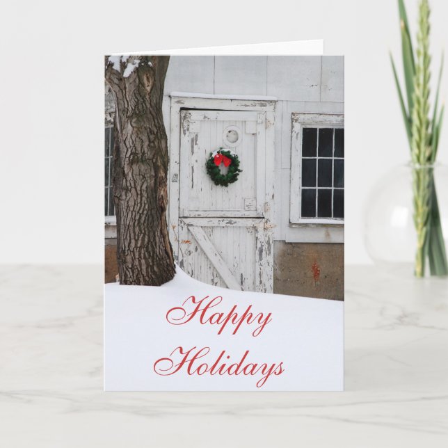 Simple Country Christmas greeting cards (Front)