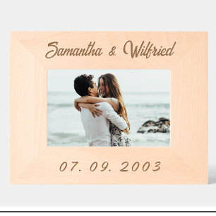 Simple Couple Date Name Custom Wood Frames