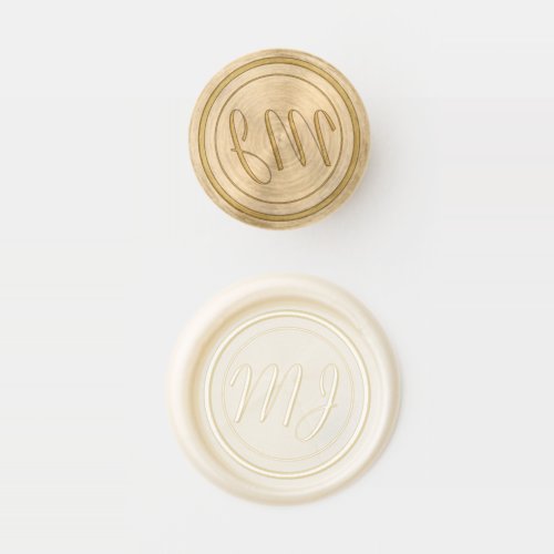 Simple Couple Monogram Wedding Wax Seal Stamp