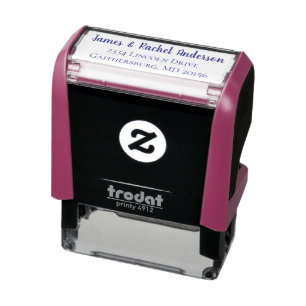 Simple Couple Personalized New Return Address Self-inking Stamp