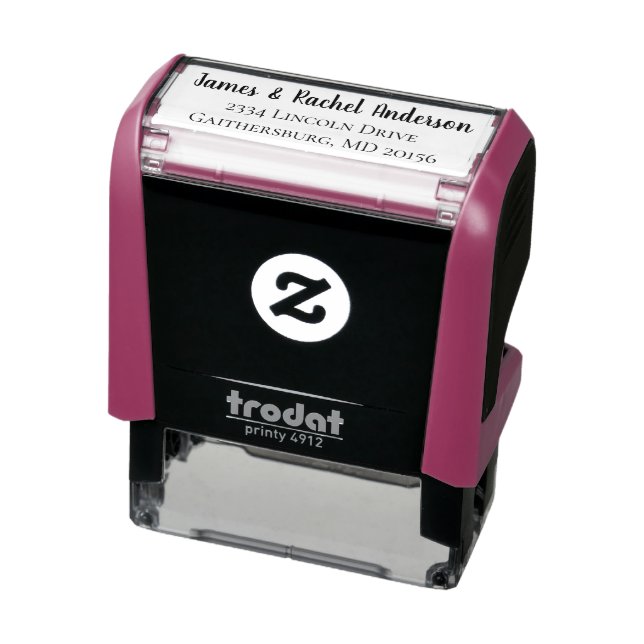 Simple Couple Personalized Return Address Self-inking Stamp (Product)