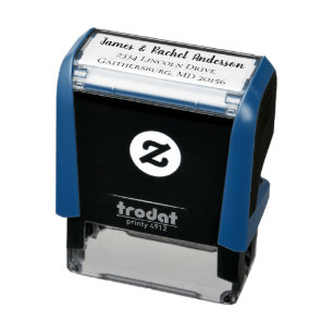 Simple Couple Personalized Return Address Self-inking Stamp