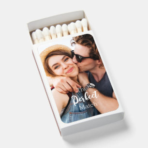 Simple Couple Photo Typography Matchboxes
