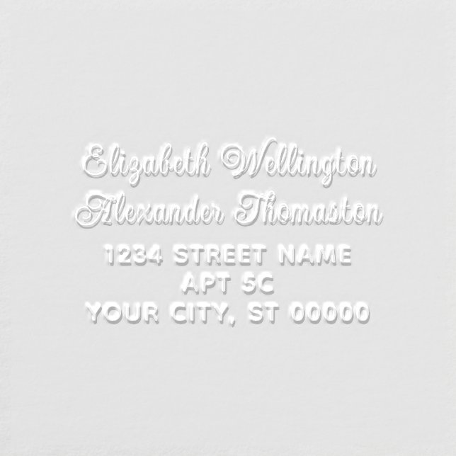 Simple Couple Two Name #13 Return Address Embosser (Design)