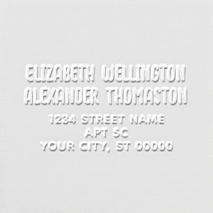 Simple Couple Two Name #34 Return Address Embosser