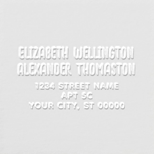 Simple Couple Two Name #34 Return Address Embosser (Design)