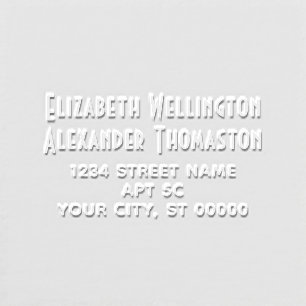Simple Couple Two Name #3 Return Address Embosser