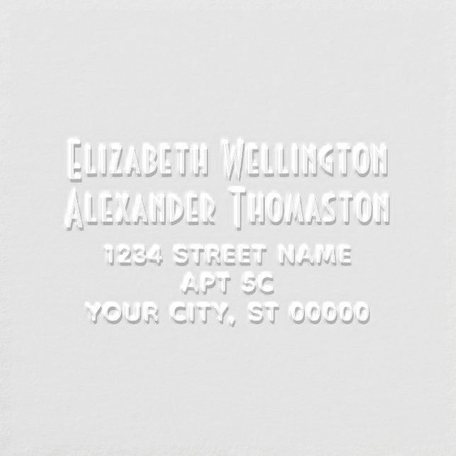 Simple Couple Two Name #3 Return Address Embosser (Design)