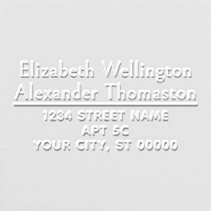 Simple Couple Two Name #82 Return Address Embosser