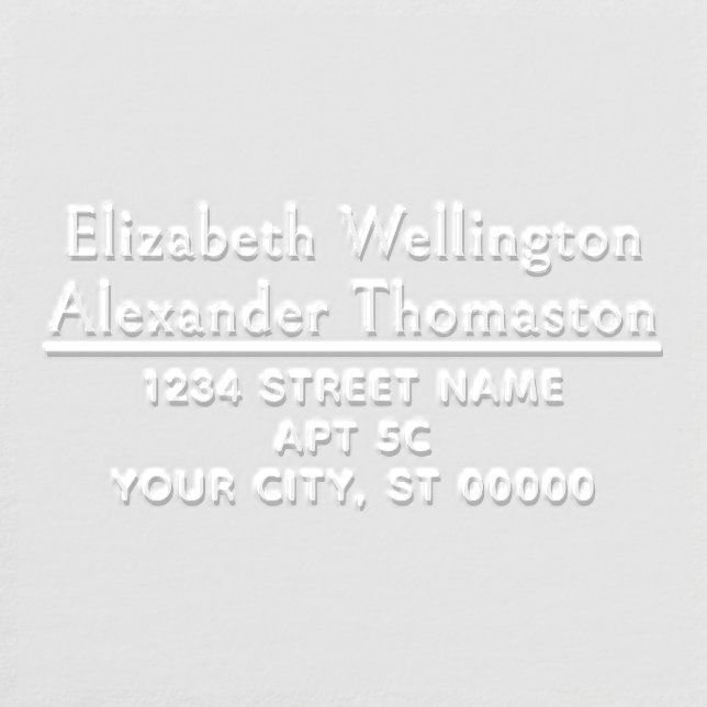 Simple Couple Two Name #82 Return Address Embosser (Design)