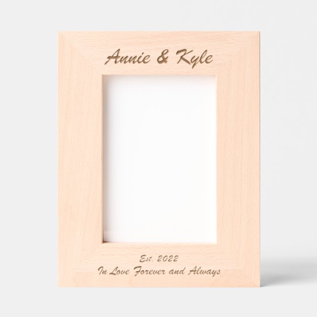 Simple Couple's Names Anniversary Date  Engraved Frames (Front)