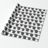 Cow Print Black and White Wrapping Paper Sheets