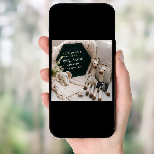 Simple cozy neutral pregnancy announcement  (Front Digital)